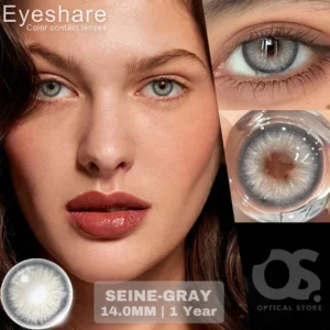 EYESHARE Seine Gray Color Contact Lens, Disposable cosmetic eye lens